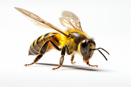Racing Bee Emblem Isolated on Transparent Backgroundの素材