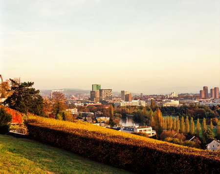 City vista in the autumnの写真素材