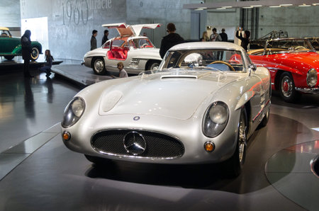 31-03-2018 Mercedes-Benz Museum, Stuttgart, Germany. 1955 300 SL Uhlenhaut race car.