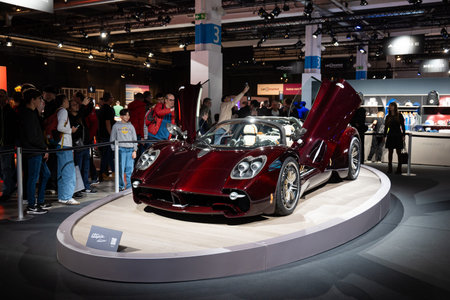 09-11-2024 Zurich, Switzerland. Pagani Utopia hypercar at the Zurich Auto Salon..