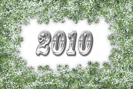 A sign for a New Year's day of 2010
