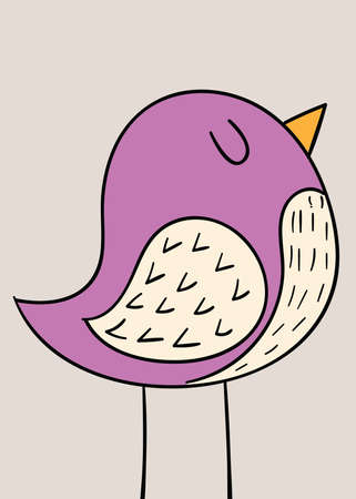 Hand drawn birdのイラスト素材