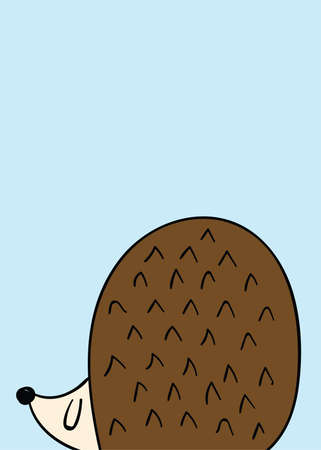 Hand drawn hedgehogのイラスト素材