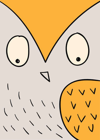 Hand drawn owlのイラスト素材
