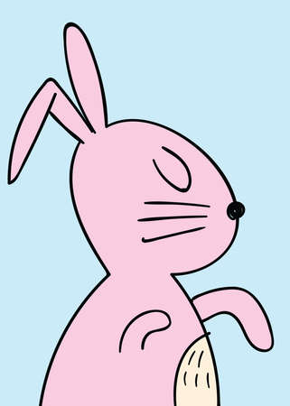 Hand drawn rabbitのイラスト素材