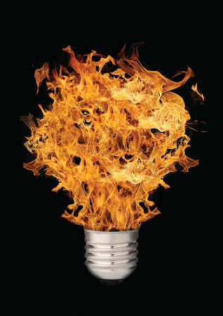 Fire in the bulbの写真素材