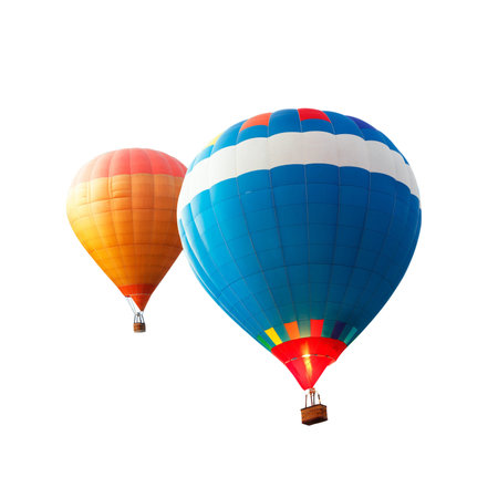 hot air balloon isolatedの写真素材