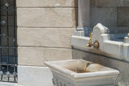 Old historic stone fountainの写真素材