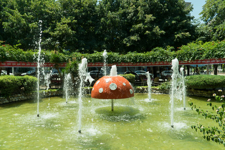 View of the fountainのeditorial素材