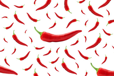 red hot chili pepper isolated on white