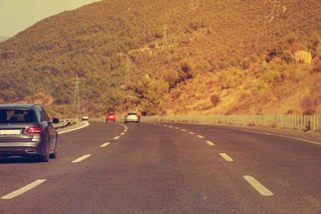 scenic of asphalt highways of mountの写真素材