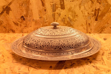 Ottoman silver trayの写真素材