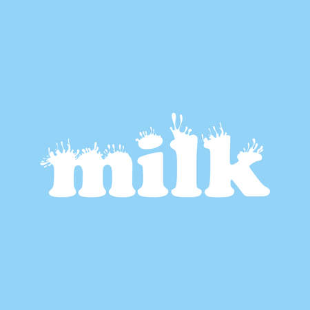 Milk logo vector designのイラスト素材