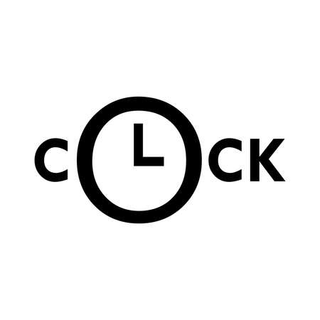 Clock icon vector design illustration on white background.