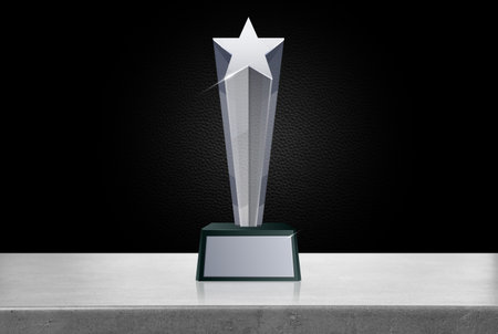 Star shaped award design blank templateの写真素材