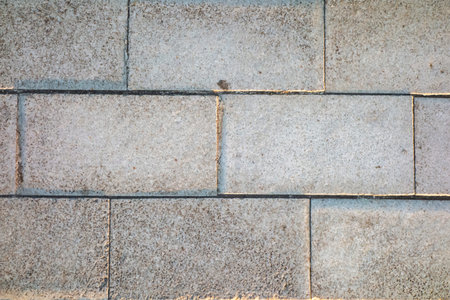 the old stone floor pavement