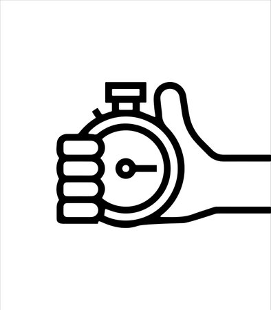stopwatch icon and time calculationのイラスト素材