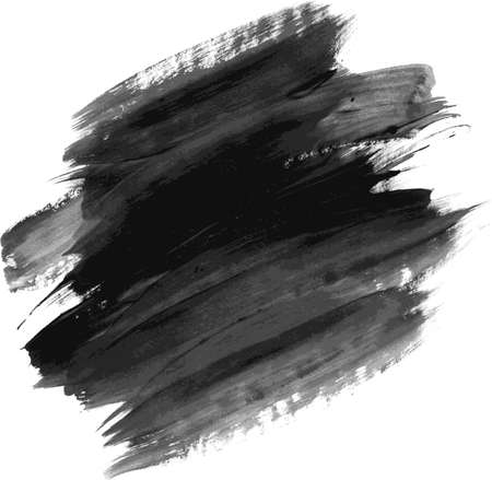 vector black brush stroke on white backgroundのイラスト素材