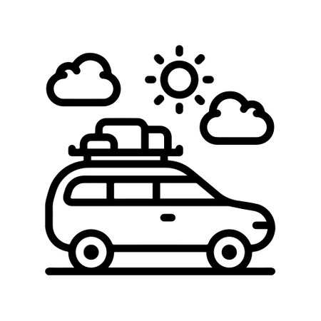 car icon and car drawingのイラスト素材