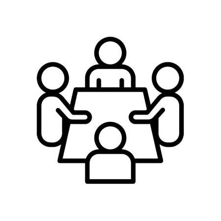 meeting icon and meeting imageのイラスト素材