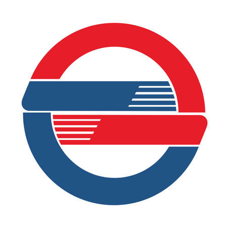 tram and metro transport logoのイラスト素材