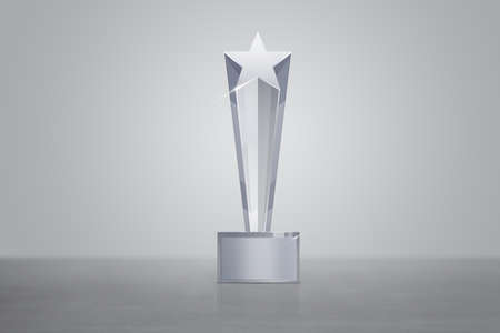 Award design template on white blank background. 3D illustration. 3D Rendering.の写真素材