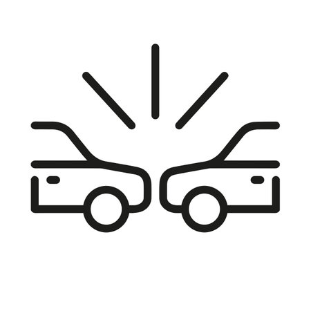 The Accident, car, incident iconのイラスト素材