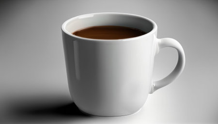 Cup of coffee on a white background. 3d illustration.の写真素材