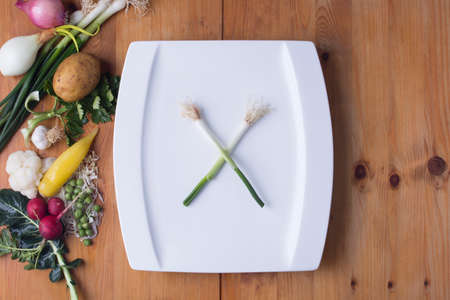 vegetable lettersの写真素材