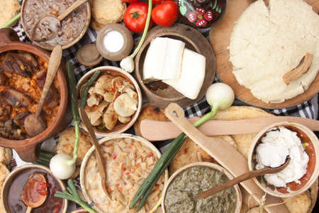 Traditional Macedonian foodsの写真素材