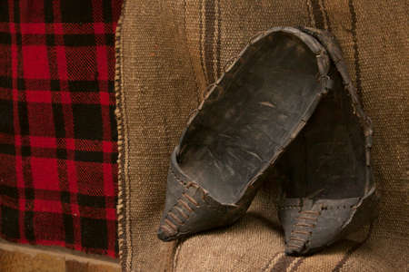 traditional peasant shoesの写真素材