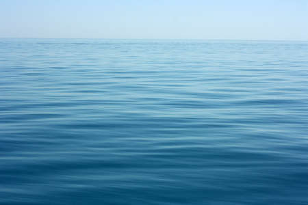 Deep blue sea and calm wavesの写真素材