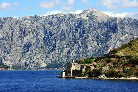 Kotor bay and Old Town picturesque scenery in summer. Montenegro.の写真素材