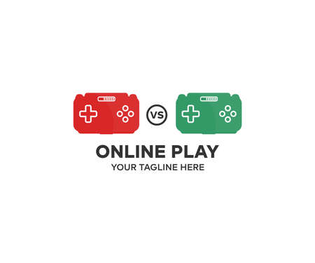 Online play video games logo design. Cybersport game vector design and illustration.のイラスト素材