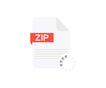 ZIP file, ZIP file documentlogo design. Download zip button vector design and illustration.のイラスト素材