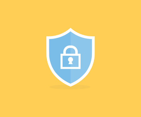 Security concept, Lock, Cyber Security Data Protection  logo design. Data protection and secured internet access vector design and illustration.のイラスト素材