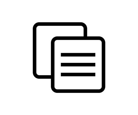 Document, paper, file copy paste text logo design. Drag and drop linear vector design and illustration.のイラスト素材