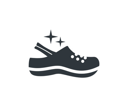 Sandals shoe logo design. Fashion, shoeshop concept vector design and illustration.のイラスト素材