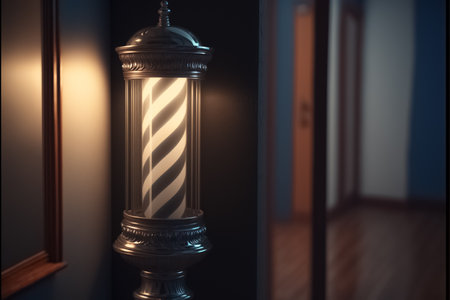 Barber shop pole, Classic Barber shop. Classic barber shop pole.の素材