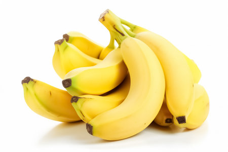 Bunch of banana isolated on white background. generative aiの素材