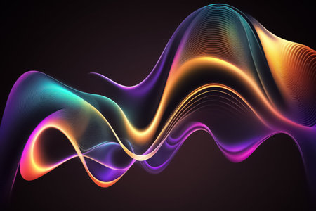 Abstract Business Technology Background, gradient waves texture design element for banner, background, wallpaper. generative AIの素材