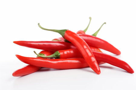 Chili pepper isolated on white background. generative aiの素材