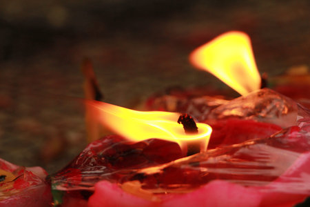 close up of candleの写真素材