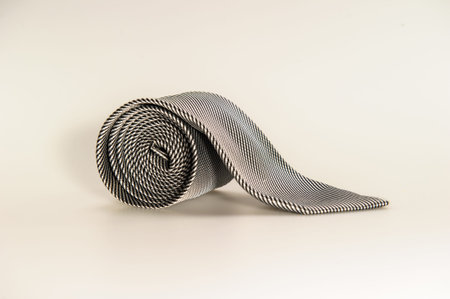 black silver narrow necktie