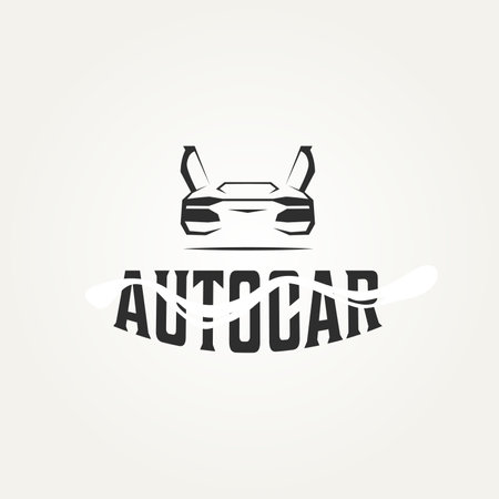 auto car modern typography logo template vector illustration designのイラスト素材