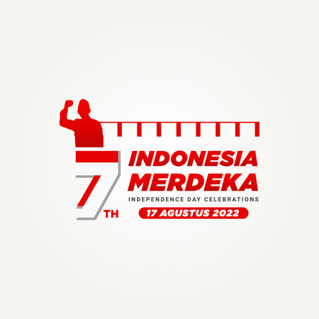 17 august happy Independence day of Indonesia template vector illustration design. greetings posters and banners conceptのイラスト素材