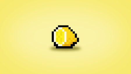 Pixel 8 bit lemon background - 4k high res wallpaperの写真素材