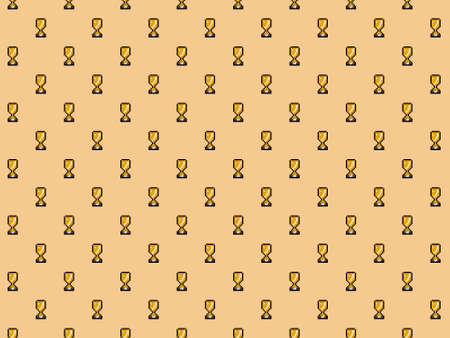 Pixel golden trophy first place background - high resolution seamless patternの写真素材