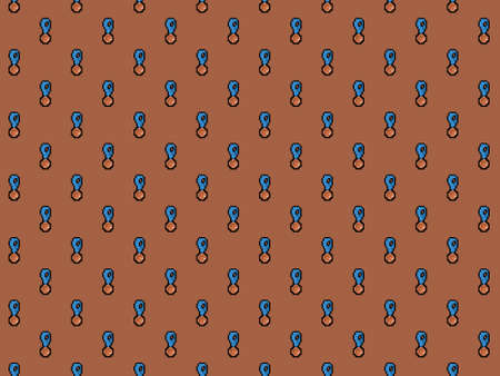 Pixel art bronze third place medal background - high resolution seamless patternの写真素材