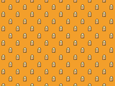 Pixel 8 bit orange juice pack background - high resolution seamless patternの写真素材